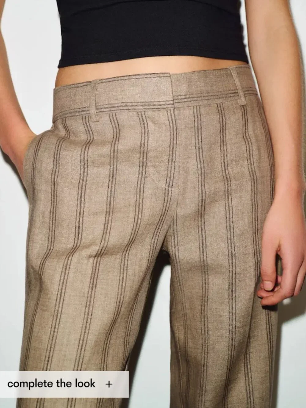 Reformation Gisele Low Rise Linen Pant Natural - Size 10